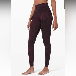 Lululemon Align High-Rise Pants, size 4, 25” length. Diamond Dye Cassis Black.